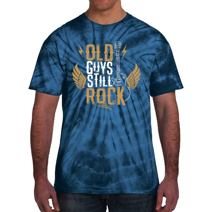 Electric Guitar Themed Old Guys Still Rock Tie-Dye T-Shirt