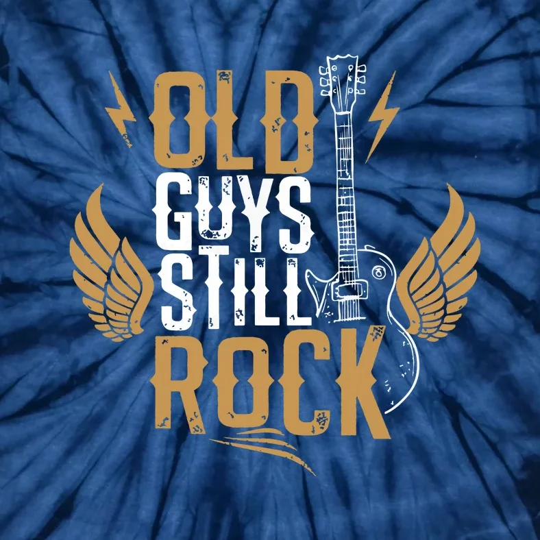 Electric Guitar Themed Old Guys Still Rock Tie-Dye T-Shirt