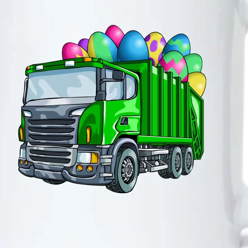 Easter Garbage Truck Bunny Basket Eggs Gift Black Color Changing Mug