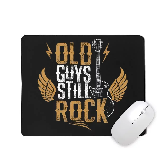 Electric Guitar Themed Old Guys Still Rock Mousepad