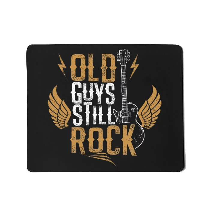 Electric Guitar Themed Old Guys Still Rock Mousepad