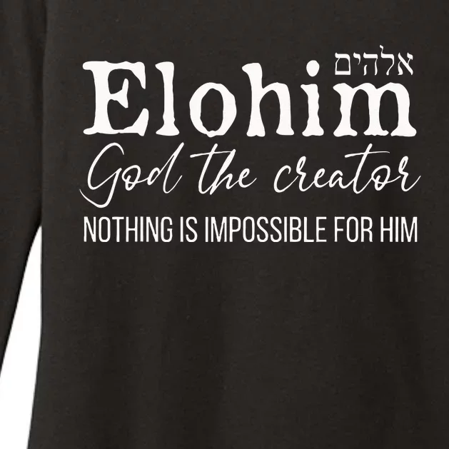 Elohim God The Creator Hebrew Names For God Womens CVC Long Sleeve Shirt