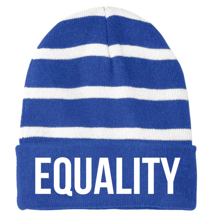 Equality Gift To Promote Equal Rights Gift Striped Beanie with Solid Band