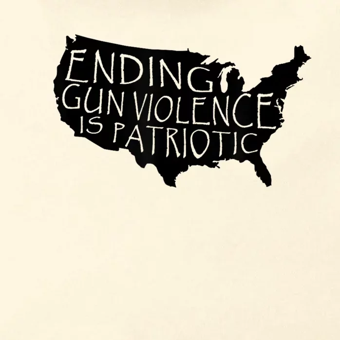 Ending Gun Violence Is Patriotic United States Silhouette Zip Tote Bag