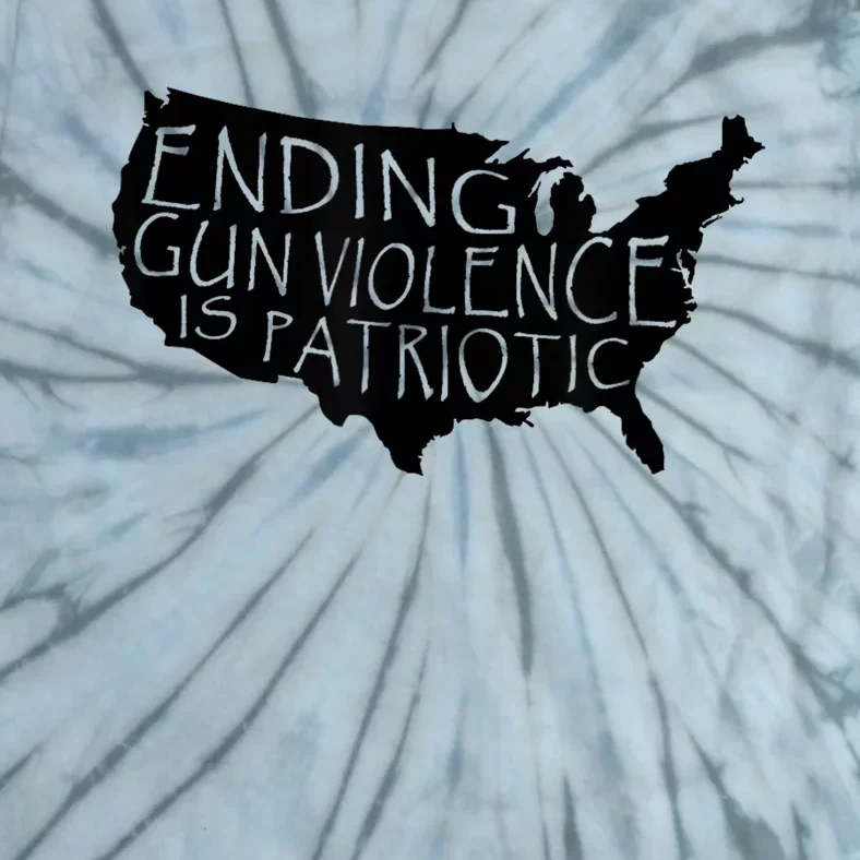 Ending Gun Violence Is Patriotic United States Silhouette Tie-Dye T-Shirt