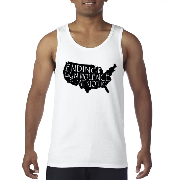 Ending Gun Violence Is Patriotic United States Silhouette Tank Top