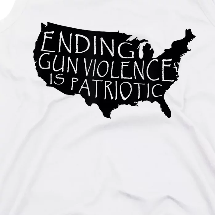 Ending Gun Violence Is Patriotic United States Silhouette Tank Top