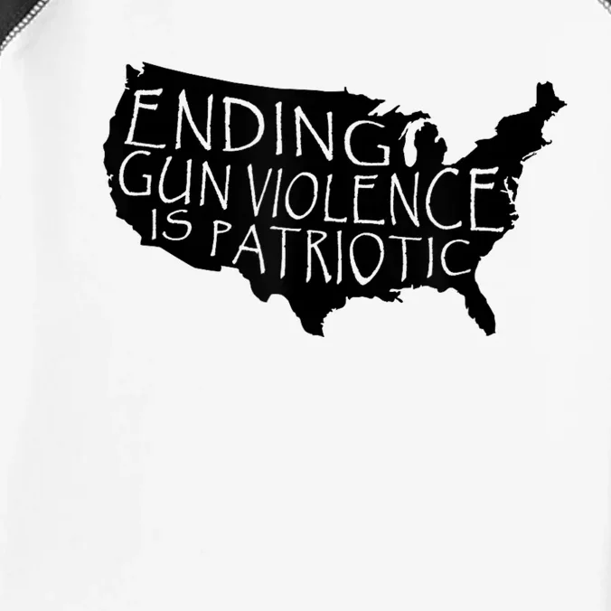 Ending Gun Violence Is Patriotic United States Silhouette Infant Baby Jersey Bodysuit