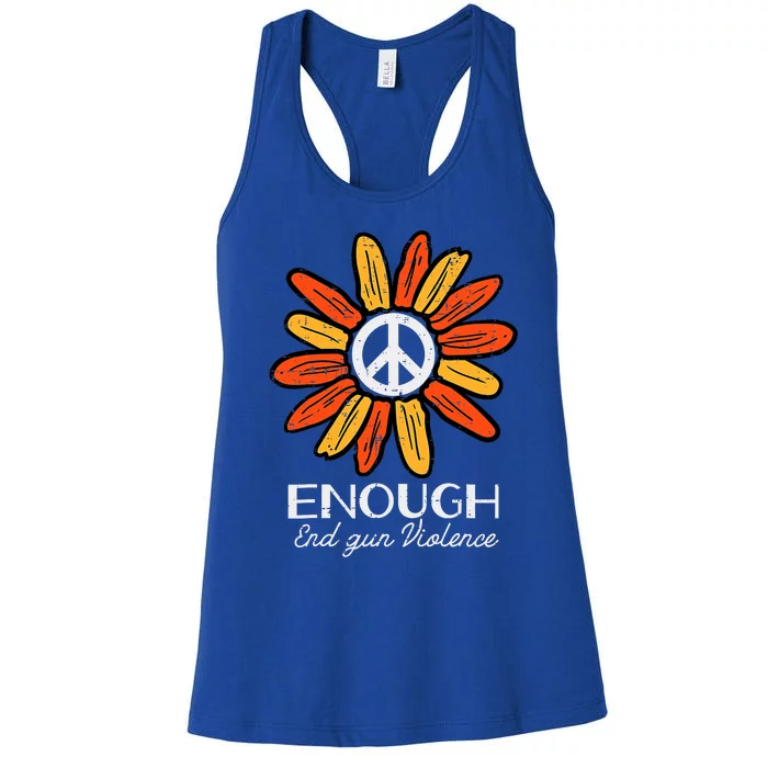 End Gun Violence Enough Awareness Orange Women's Racerback Tank