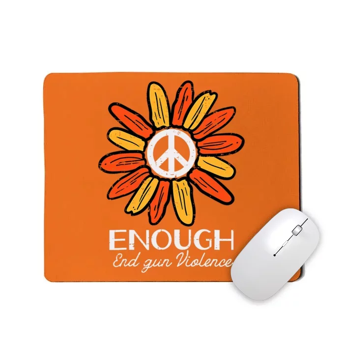 End Gun Violence Enough Awareness Orange Mousepad