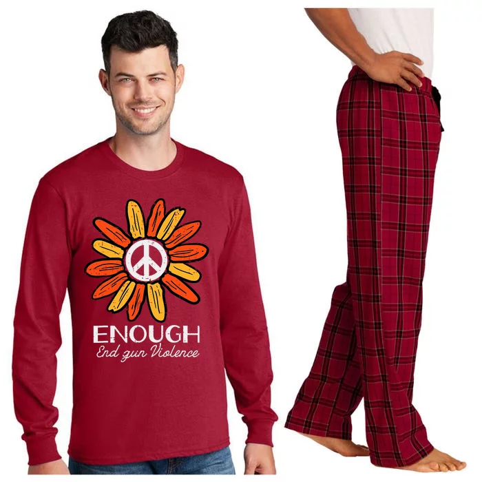 End Gun Violence Enough Awareness Orange Long Sleeve Pajama Set