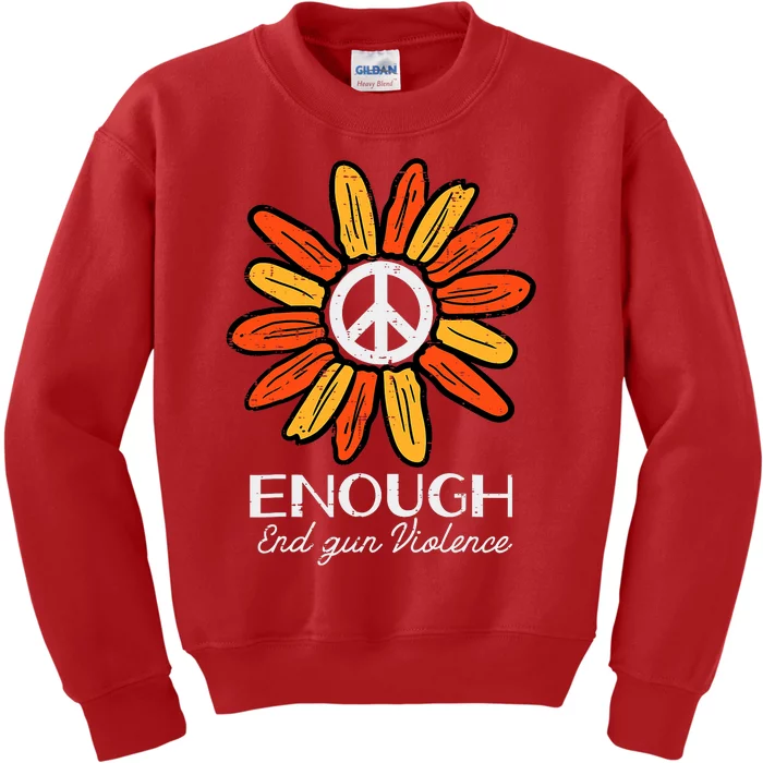 End Gun Violence Enough Awareness Orange Kids Sweatshirt