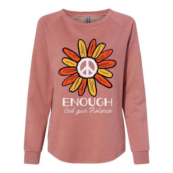 End Gun Violence Enough Awareness Orange Womens California Wash Sweatshirt