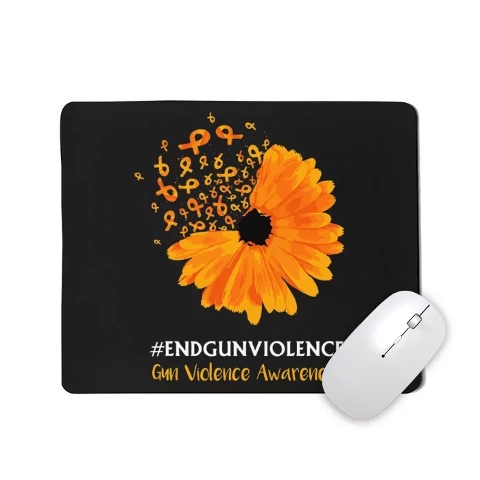 End Gun Violence Awareness Orange Ribbon SunFlower Mousepad