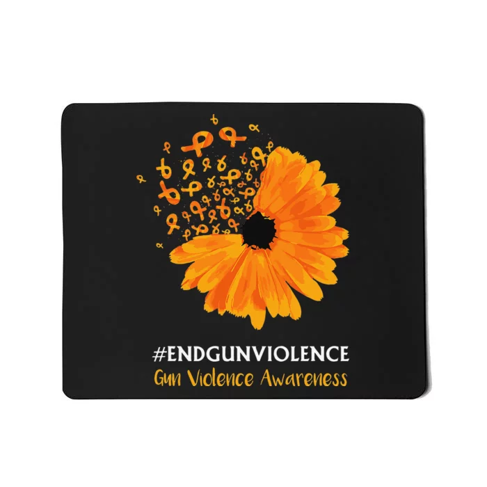 End Gun Violence Awareness Orange Ribbon SunFlower Mousepad