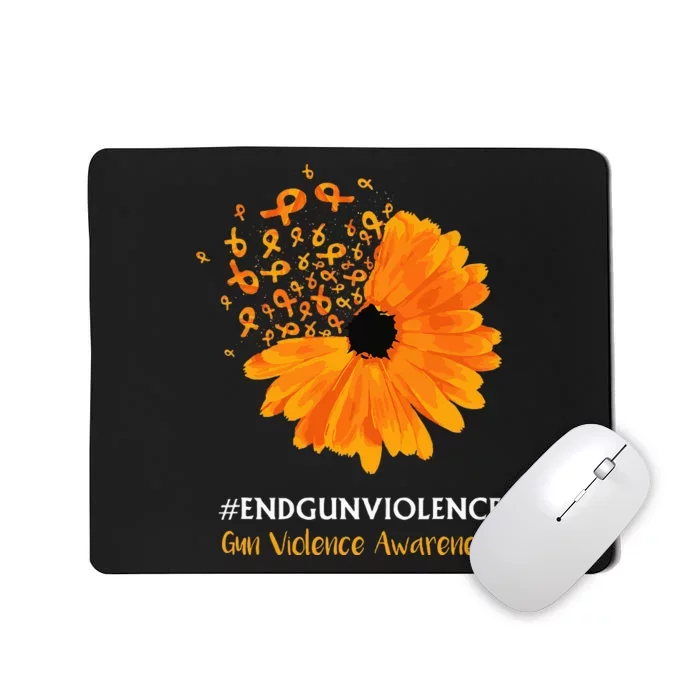 End Gun Violence Awareness Orange Ribbon Sunflower Mousepad