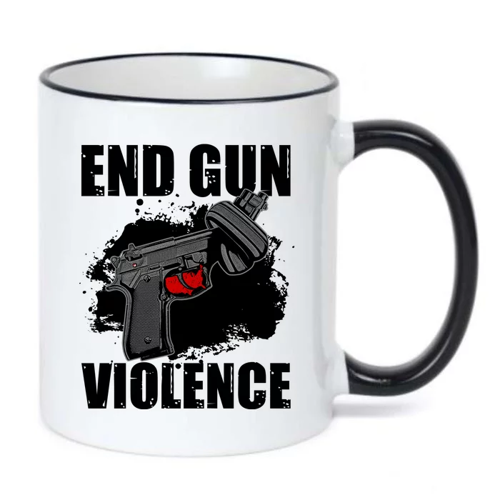 End Gun Violence Black Color Changing Mug