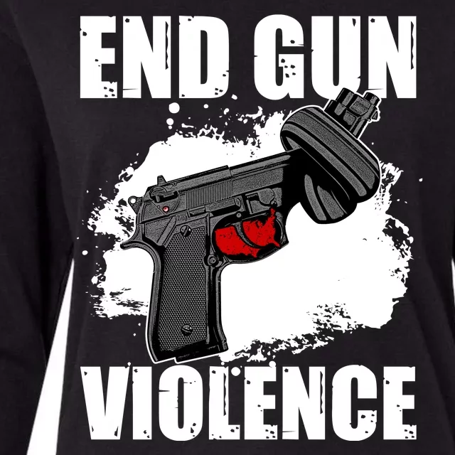 End Gun Violence Womens Cotton Relaxed Long Sleeve T-Shirt