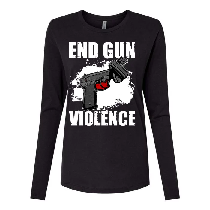 End Gun Violence Womens Cotton Relaxed Long Sleeve T-Shirt