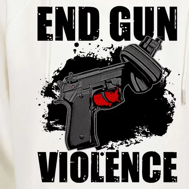 End Gun Violence Womens Funnel Neck Pullover Hood