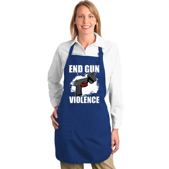 End Gun Violence Full-Length Apron With Pocket