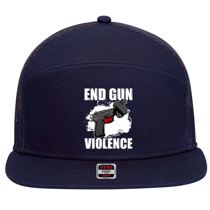 End Gun Violence 7 Panel Mesh Trucker Snapback Hat