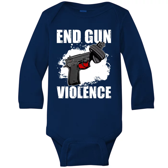 End Gun Violence Baby Long Sleeve Bodysuit