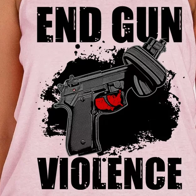 End Gun Violence Women's Knotted Racerback Tank