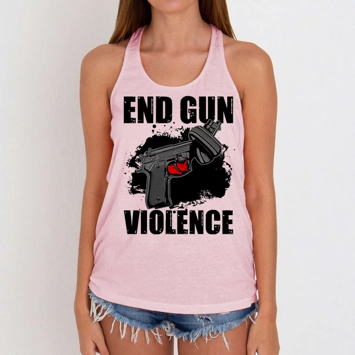 End Gun Violence Women's Knotted Racerback Tank