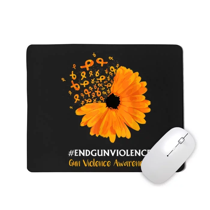 End Gun Violence Awareness Orange Ribbon SunFlower Mousepad