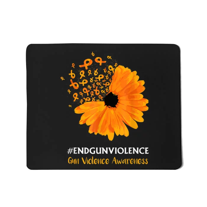 End Gun Violence Awareness Orange Ribbon SunFlower Mousepad