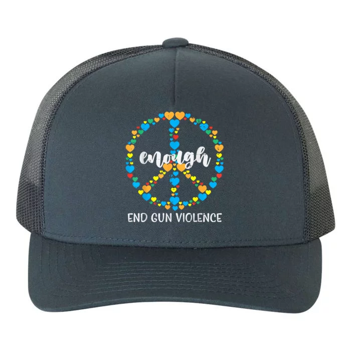 End Gun Violence Awareness Peace Enough Orange Yupoong Adult 5-Panel Trucker Hat