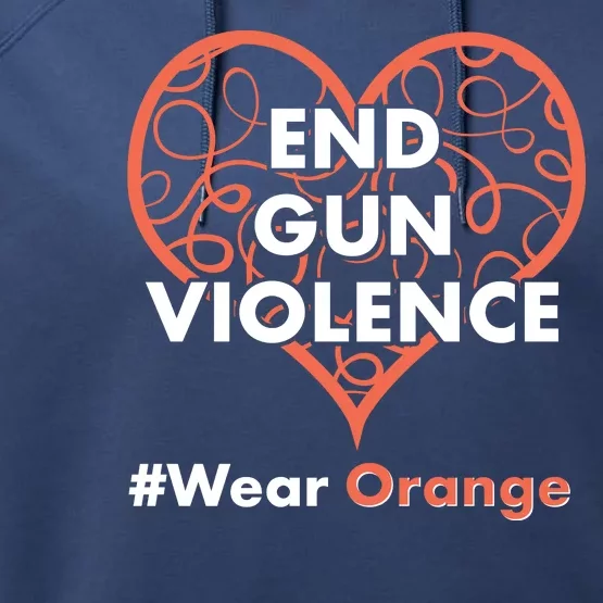 End Gun Violence #Wear Orange Performance Fleece Hoodie