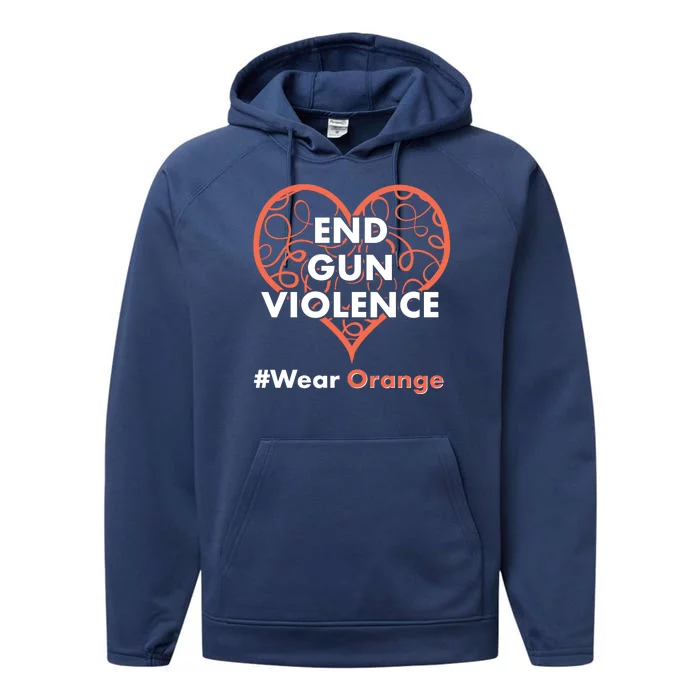 End Gun Violence #Wear Orange Performance Fleece Hoodie