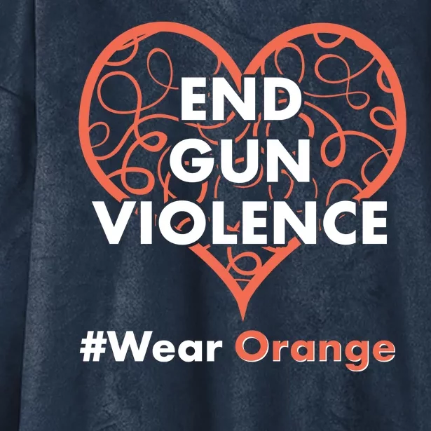 End Gun Violence #Wear Orange Hooded Wearable Blanket