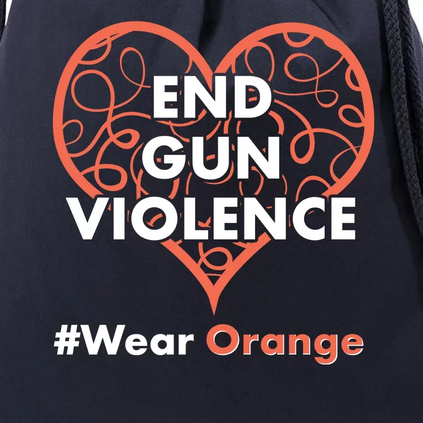 End Gun Violence #Wear Orange Drawstring Bag