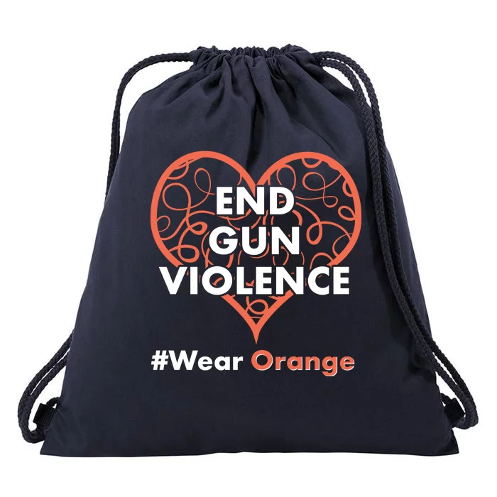 End Gun Violence #Wear Orange Drawstring Bag