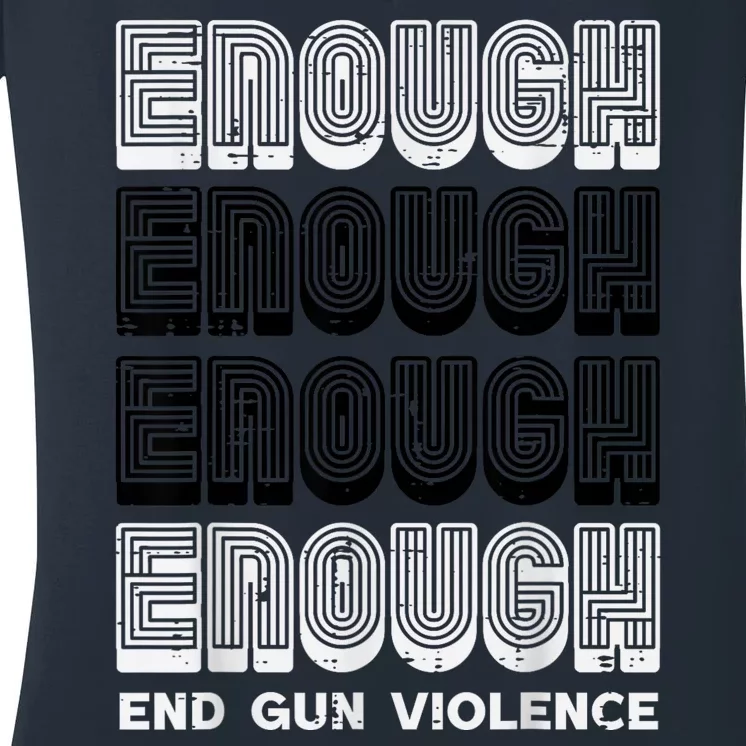 Enough Gun Violence Awareness Month Orange Men Women Women's V-Neck T-Shirt