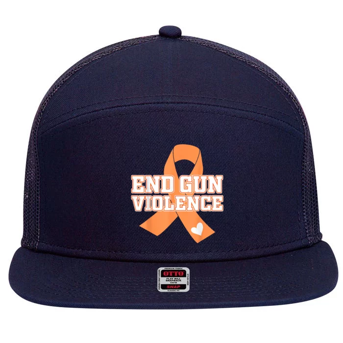 End Gun Violence Awareness Enough Orange Men Women 7 Panel Mesh Trucker Snapback Hat