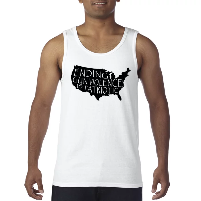 Ending Gun Violence Is Patriotic United States Silhouette Tank Top