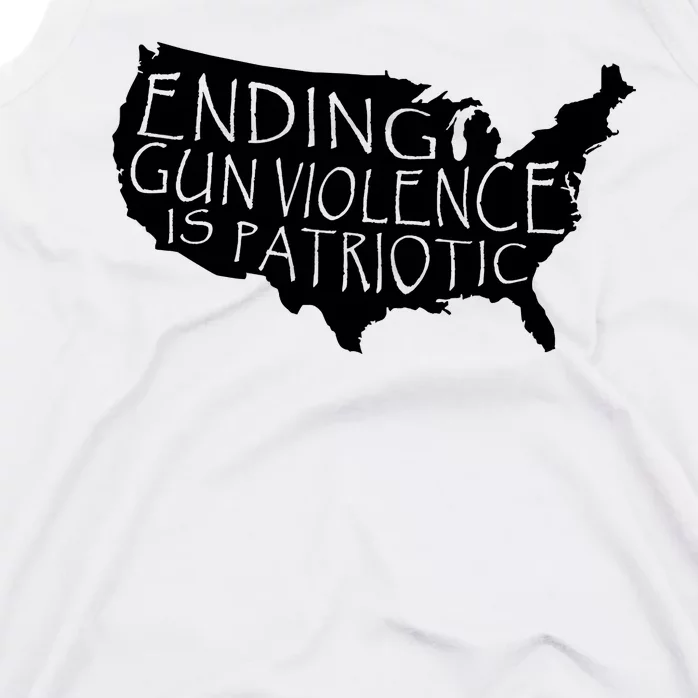 Ending Gun Violence Is Patriotic United States Silhouette Tank Top