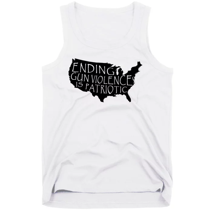 Ending Gun Violence Is Patriotic United States Silhouette Tank Top