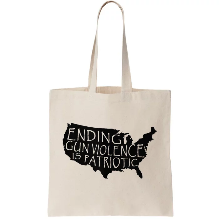 Ending Gun Violence Is Patriotic United States Silhouette Tote Bag