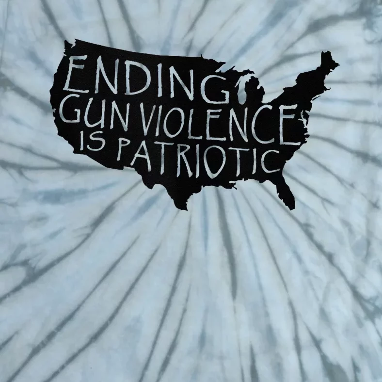 Ending Gun Violence Is Patriotic United States Silhouette Tie-Dye T-Shirt