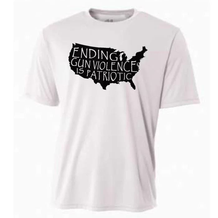 Ending Gun Violence Is Patriotic United States Silhouette Cooling Performance Crew T-Shirt