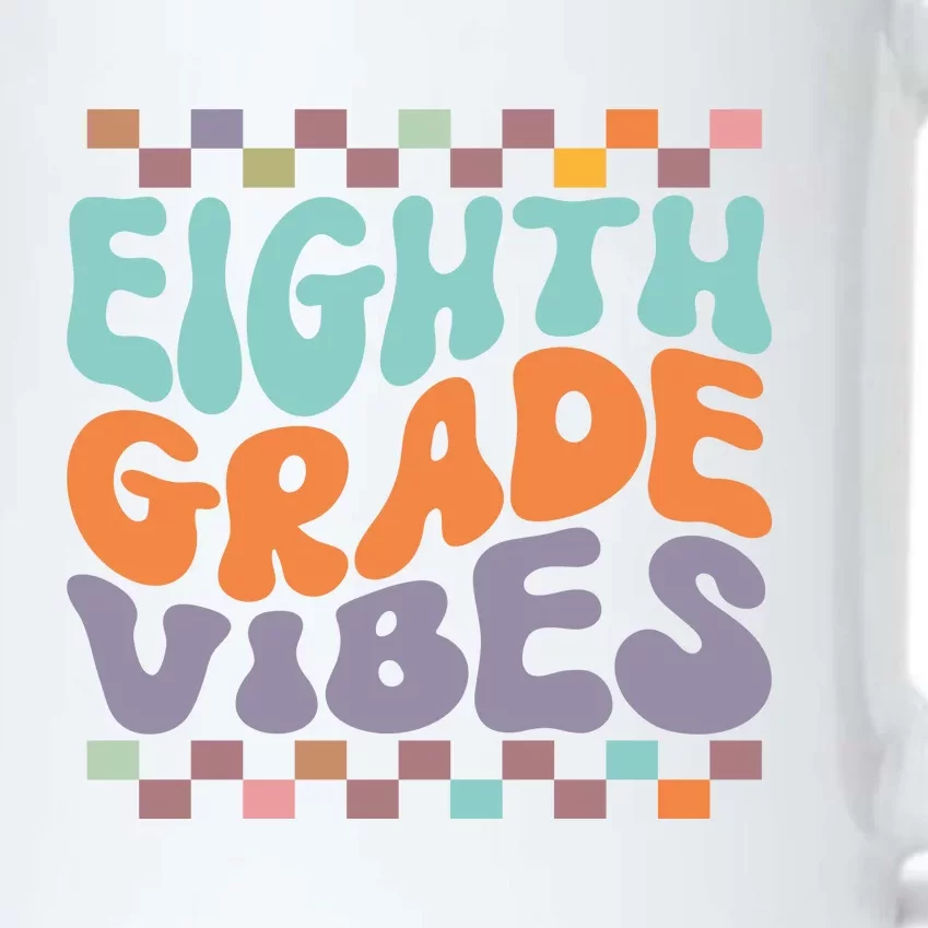 Eighth Grade Vibes Retro Groovy 8th Grade Back To School Black Color Changing Mug