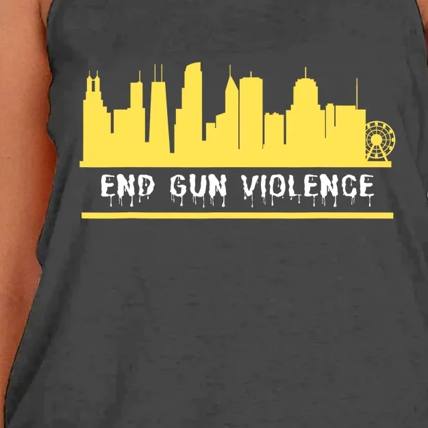 End Gun Violence Women's Knotted Racerback Tank