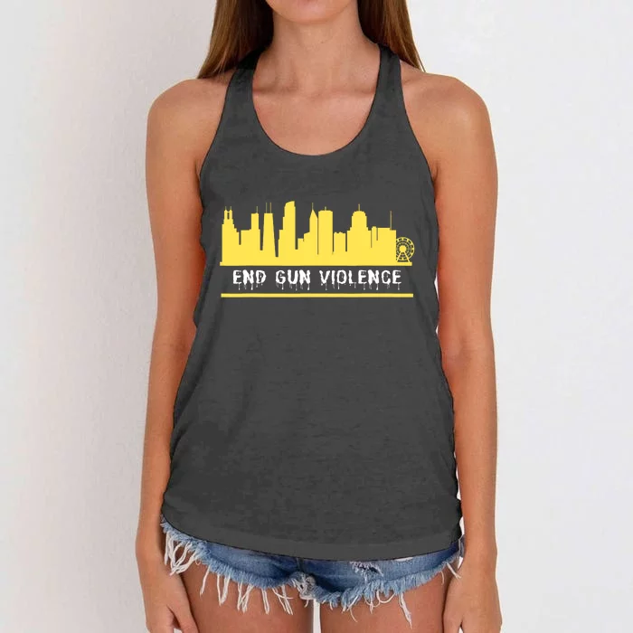 End Gun Violence Women's Knotted Racerback Tank