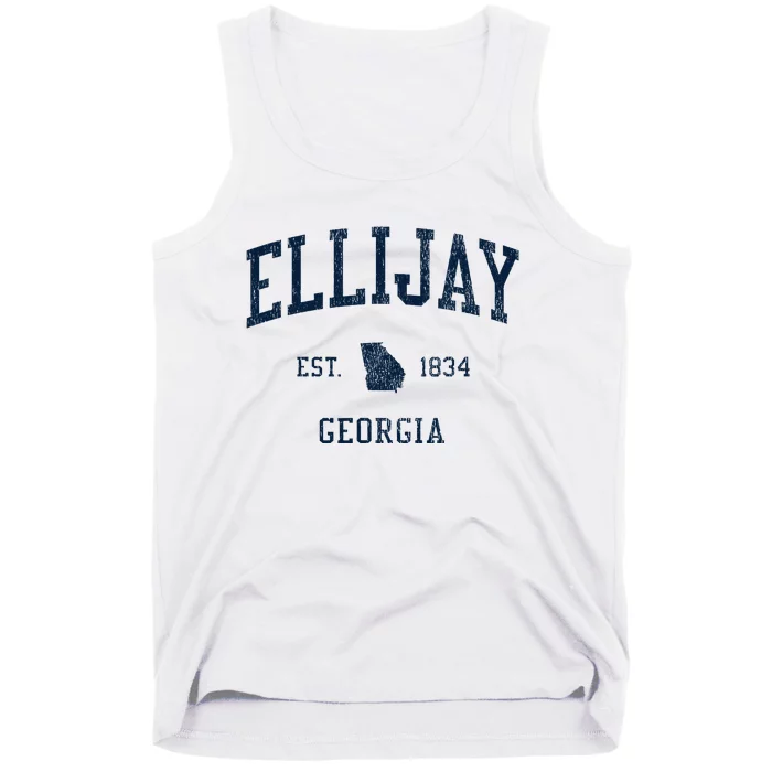 Ellijay Ga Vintage Athletic Sports Tank Top