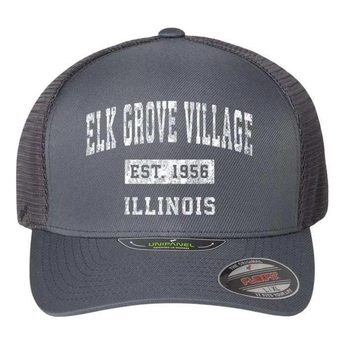 Elk Grove Village Illinois Il Vintage Sports Flexfit Unipanel Trucker Cap